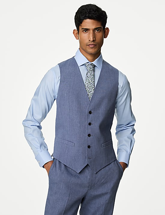 Tailored Fit Italian Linen Miracle&trade; Suit