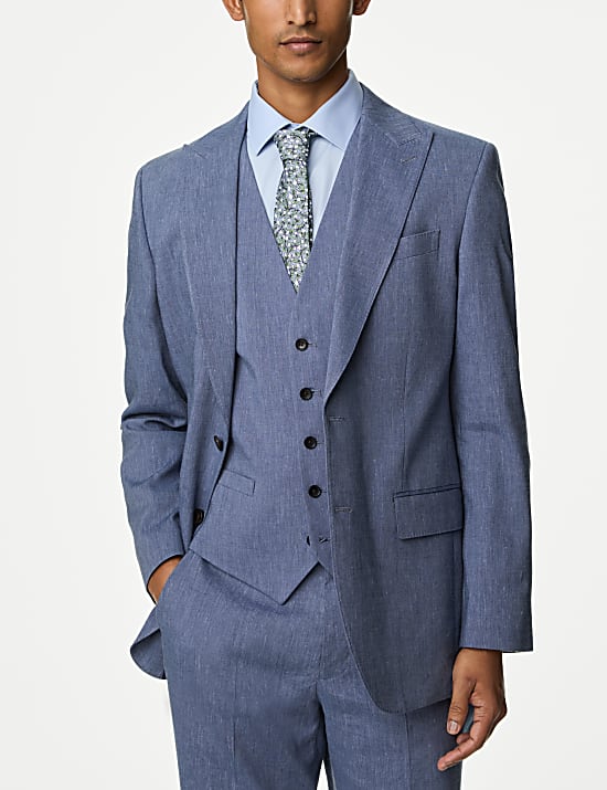 Tailored Fit Italian Linen Miracle&trade; Suit