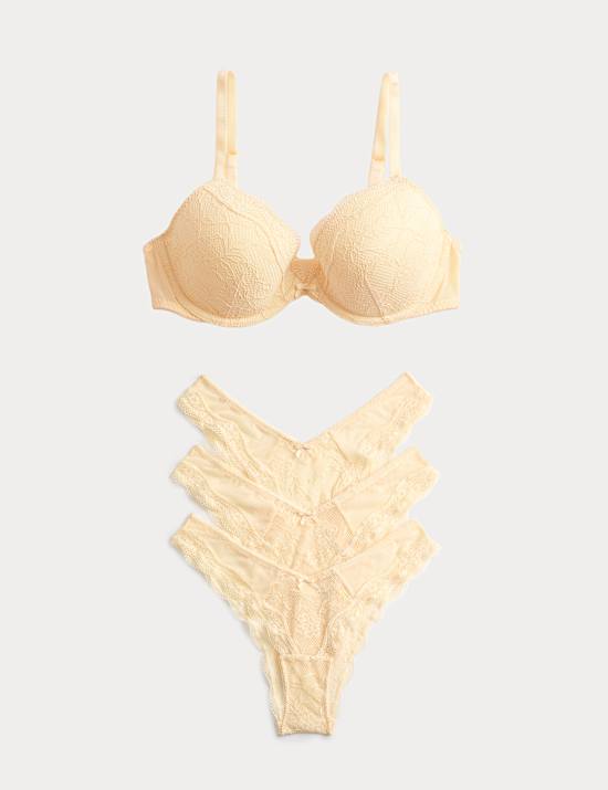 Jasmine Lace Wired Plunge Bra Set A-E