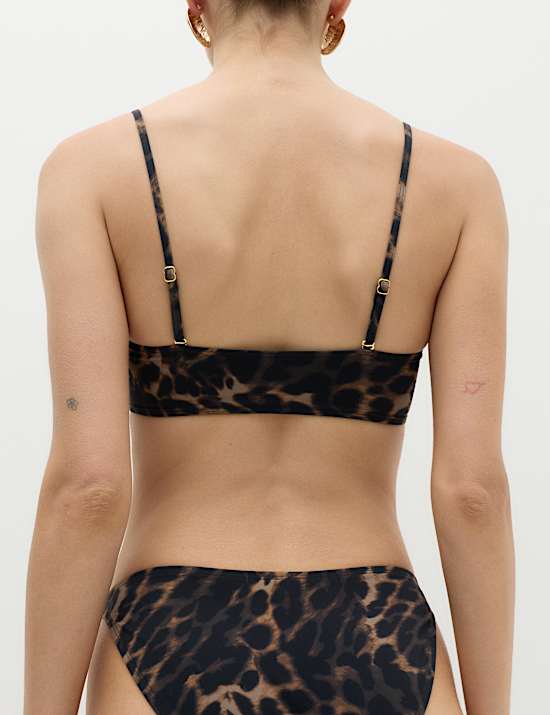 Printed Bandeau Bikini Set