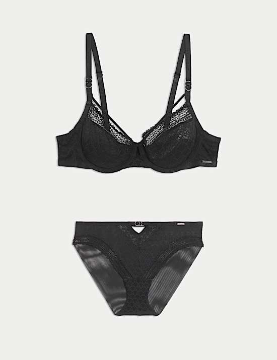 Vienna Lace Wired Balcony Bra Set A-E