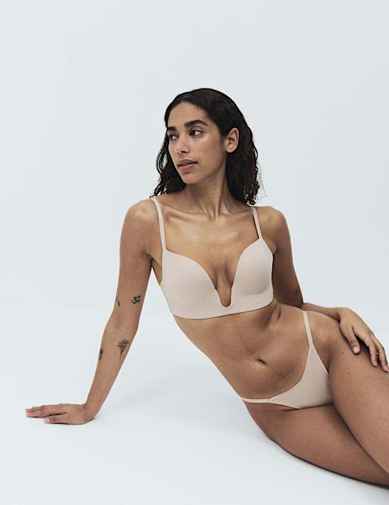 Body Invisibles Wired Push Up Plunge Bra Set A-E
