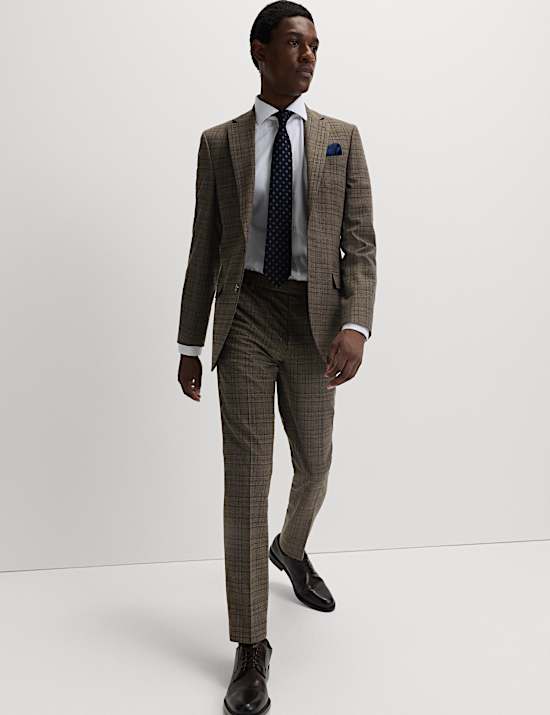 Slim Fit Check Suit