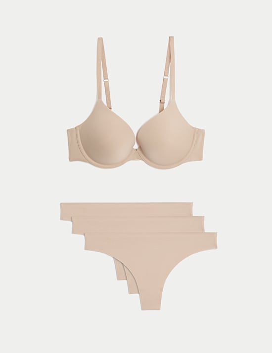 Flexifit™ Wired Push-Up Plunge Bra Set A-E