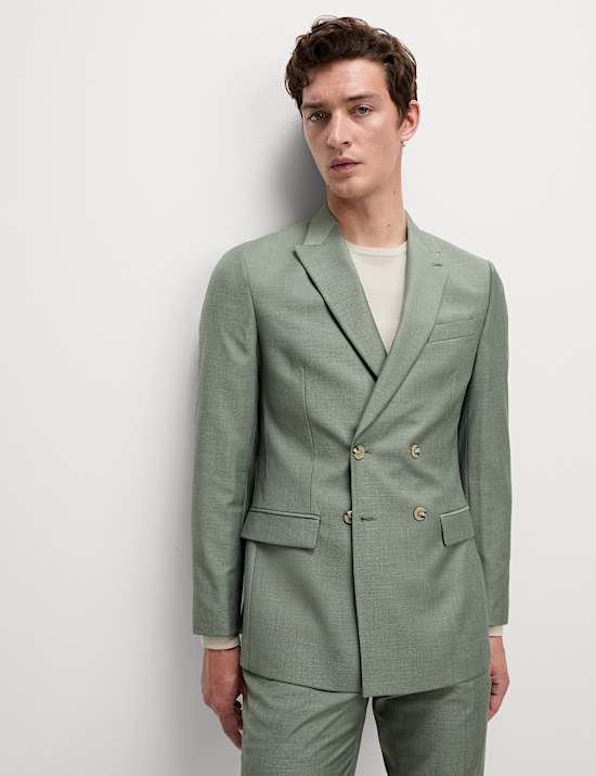 Slim Fit Double Breasted Suit