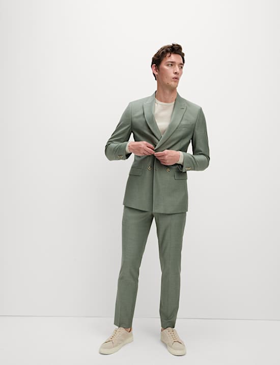 Slim Fit Double Breasted Suit