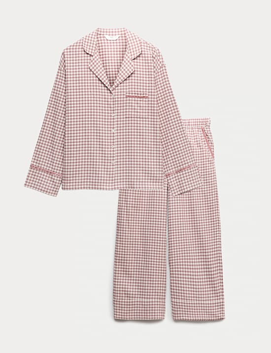 Flannel Gingham Revere Pyjama Set