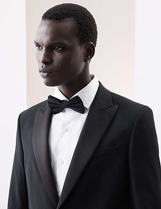 Tailored Fit Wool Blend Tuxedo Suit