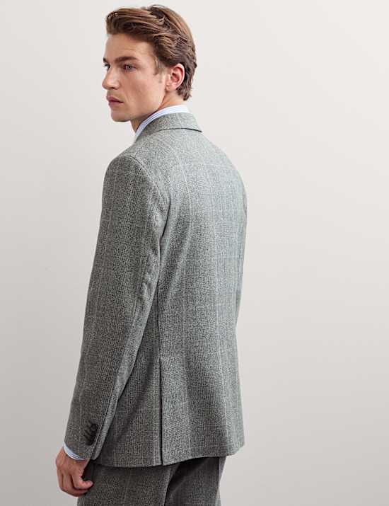 2 Piece Pure Wool Flannel Prince of Wales Check Suit