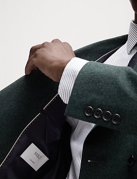 Tailored Fit Wool Rich Double Breasted Suit