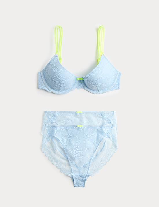 Ida Lace Wired Demi Cup Bra Set A-E