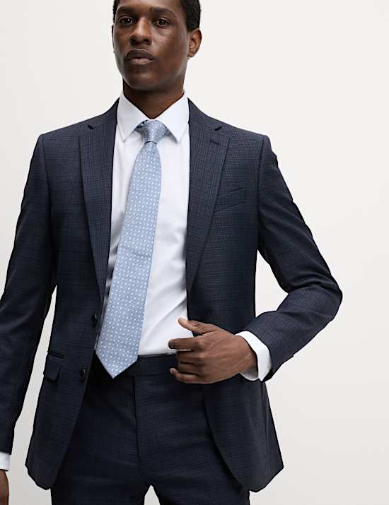 Slim Fit Shadow Check Suit