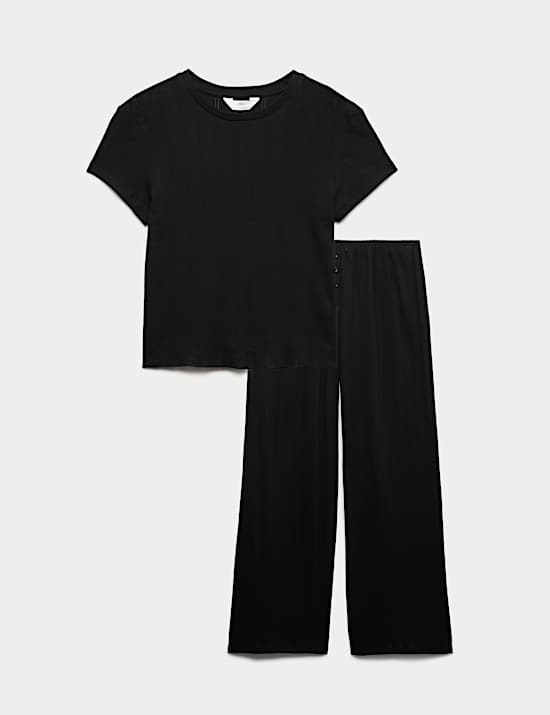 Pure Cotton Pointelle Pyjama Top Set