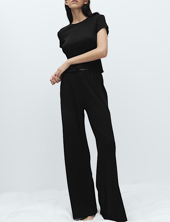 Pure Cotton Pointelle Pyjama Top Set