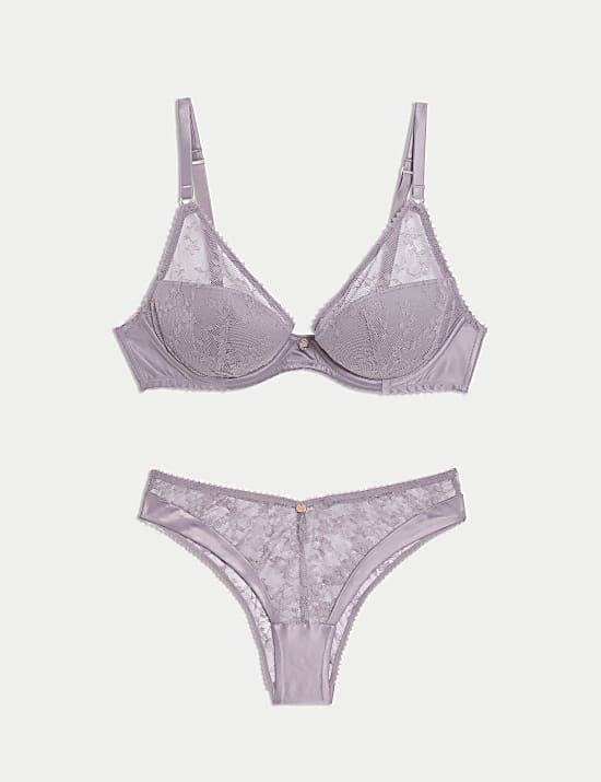 Rosa Lace Wired Plunge Bra Set A-E