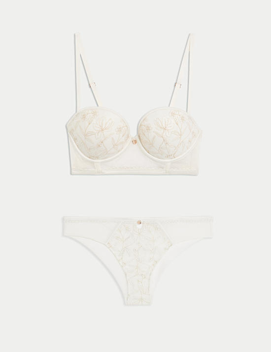 Trousseau Embroidery Wired Multiway Bra Set A-E