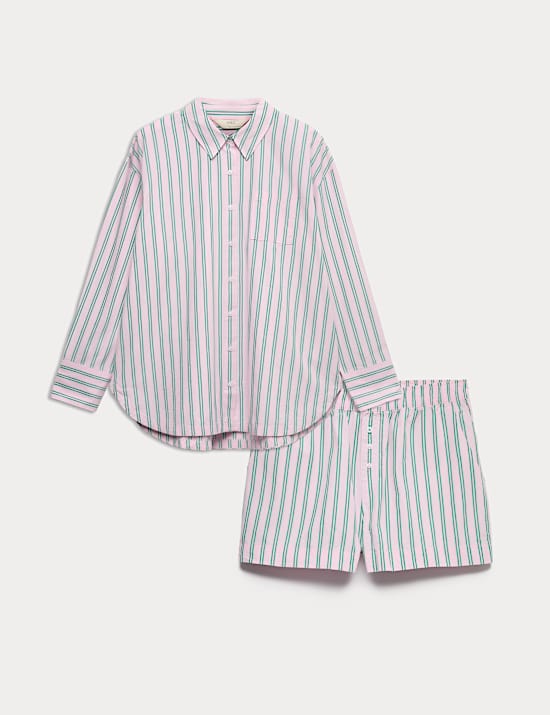 Pure Cotton Poplin Striped Pyjama Set