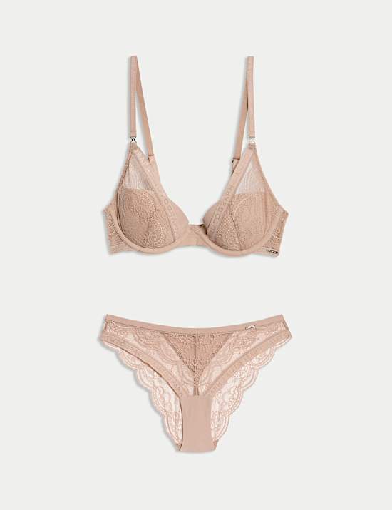 Murcia Lace Wired Plunge Bra Set A-E