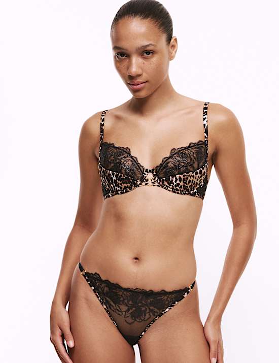 Soutien-gorge à balconnet, armatures et broderie Gala, quart-bonnets A à E