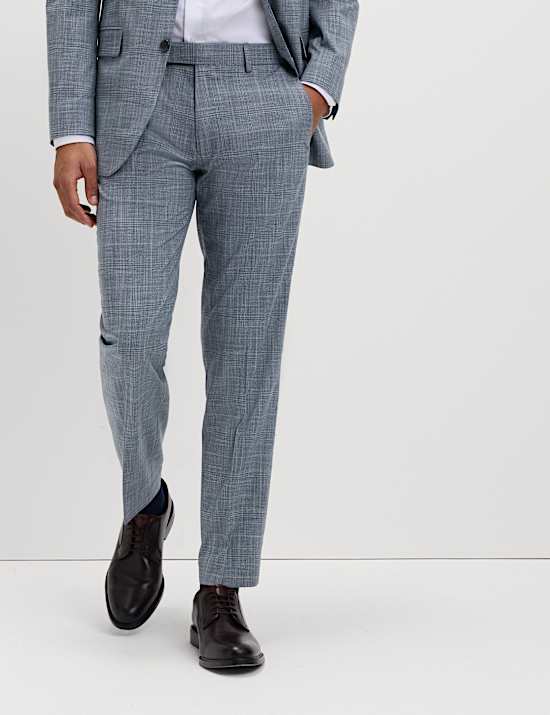 Tailored Fit Check Stretch Suit