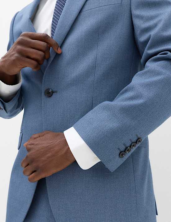 2 Piece Tailored Fit Textured Suit