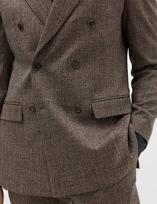 2 Piece Tailored Fit Textured Stretch Suit