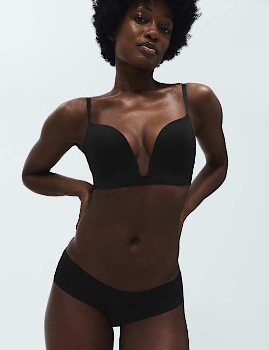 Body Invisibles Wired Push Up Plunge Bra Set A-E