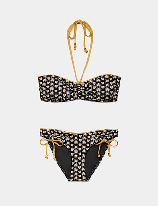 Ensemble bikini dos nu avec imprim&eacute;