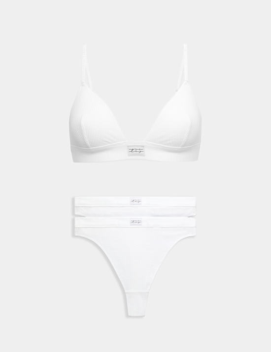 Asta Cotton Rich Non Wired Bralette Set