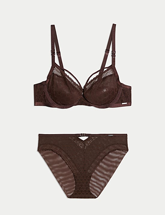 Vienna Lace Wired Balcony Bra Set A-E