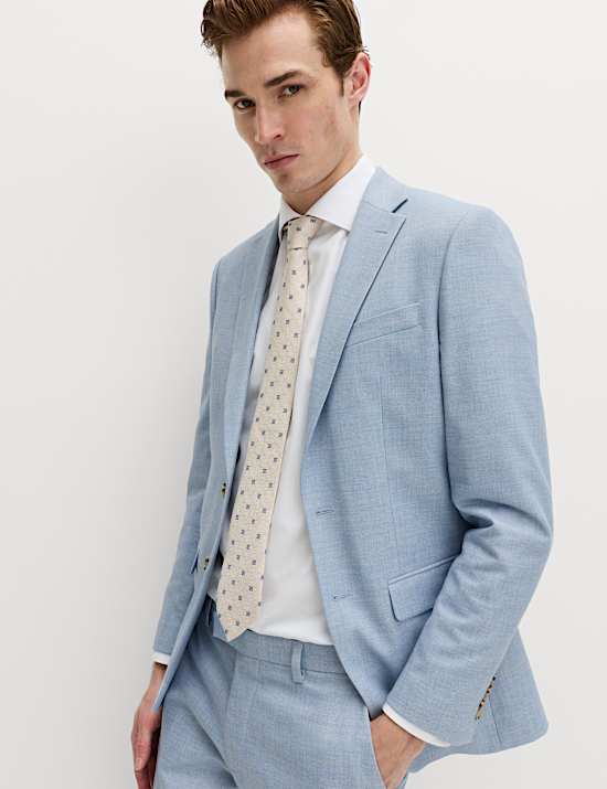 2 Piece Slim Fit Textured Stretch Suit