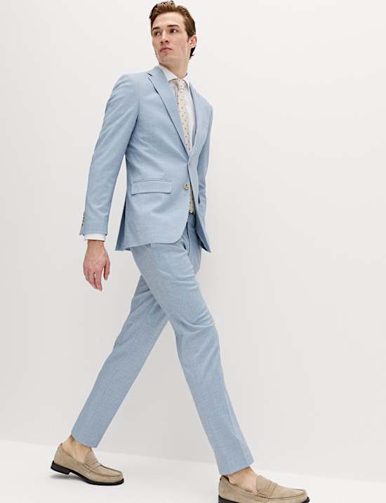 2 Piece Slim Fit Textured Stretch Suit