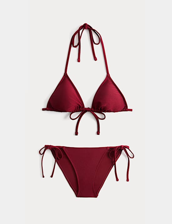 Sheen Triangle Bikini Set