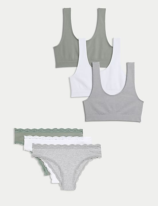 3er-Pack nahtlose Bustier-Sets ohne Bügel