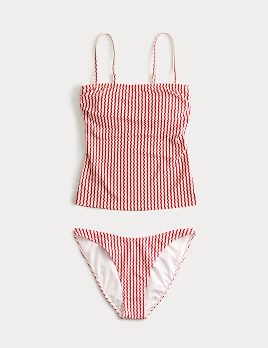 Bedrucktes Bandeau-Tankini-Set