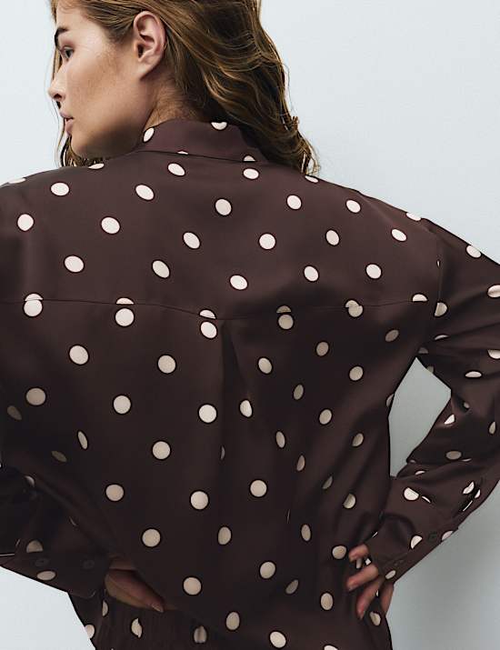 Dream Satin&trade; Printed Pyjama Shirt & Bottom Set