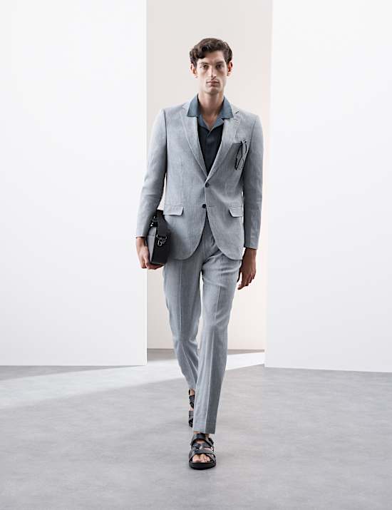 Tailored Fit Italian Performance Linen Blend Suit