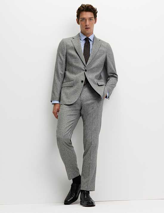 Tailored Fit Wool Rich Tweed Suit