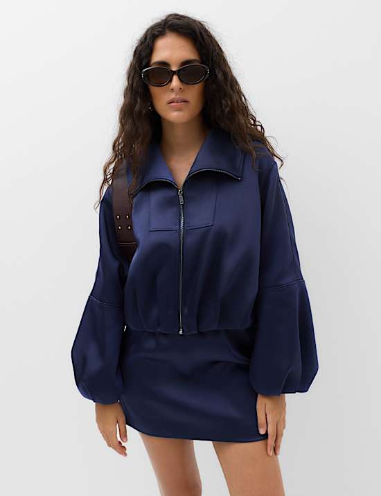Satin Jacket & Skirt Set