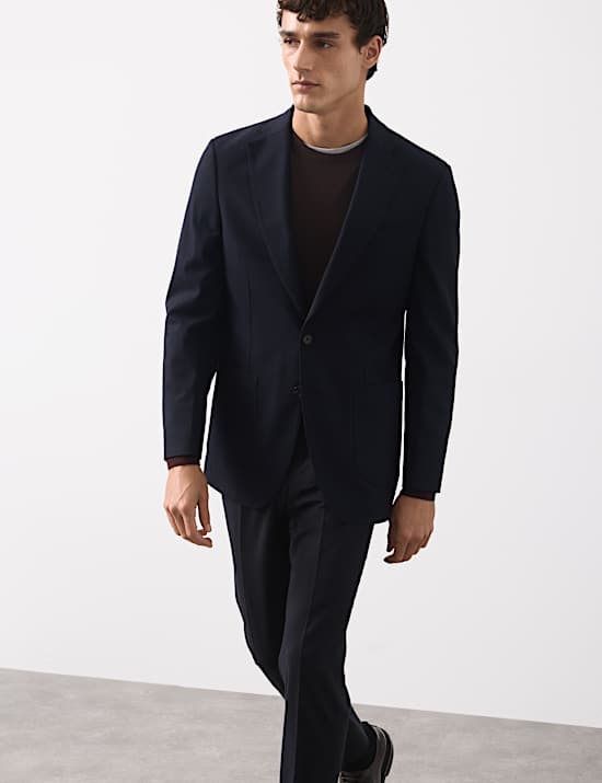 Tailored Fit Italian Wool Blend Performance Suit