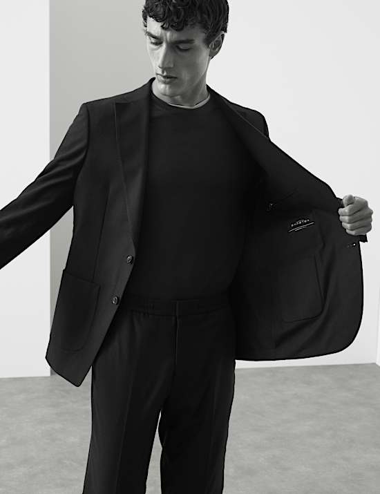 Tailored Fit Italian Wool Blend Performance Suit