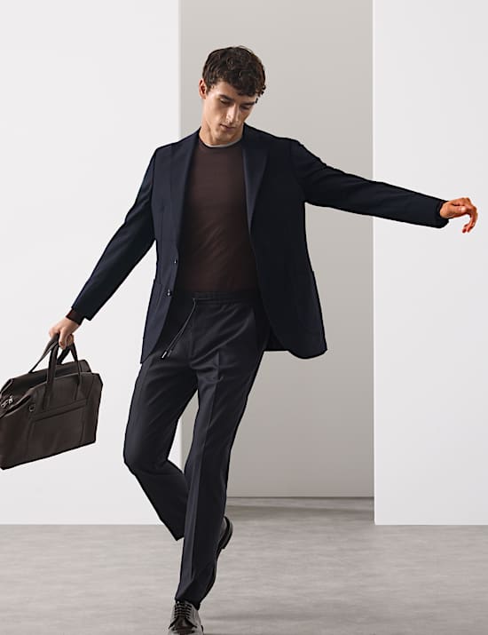 Tailored Fit Italian Wool Blend Performance Suit