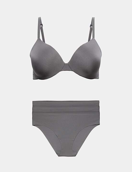 Body Invisibles&trade; Padded Wired Demi Cup Bra Set A&ndash;E
