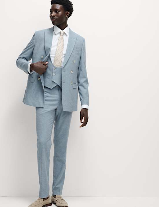 Slim Fit Double Breasted Suit