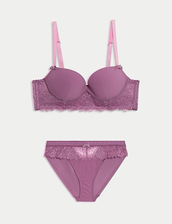 Anna Wired Longline Push-Up Balcony Bra Set A-E