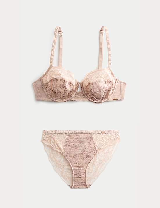 Rosalie Silk & Lace Wired Balcony Bra Set A-E