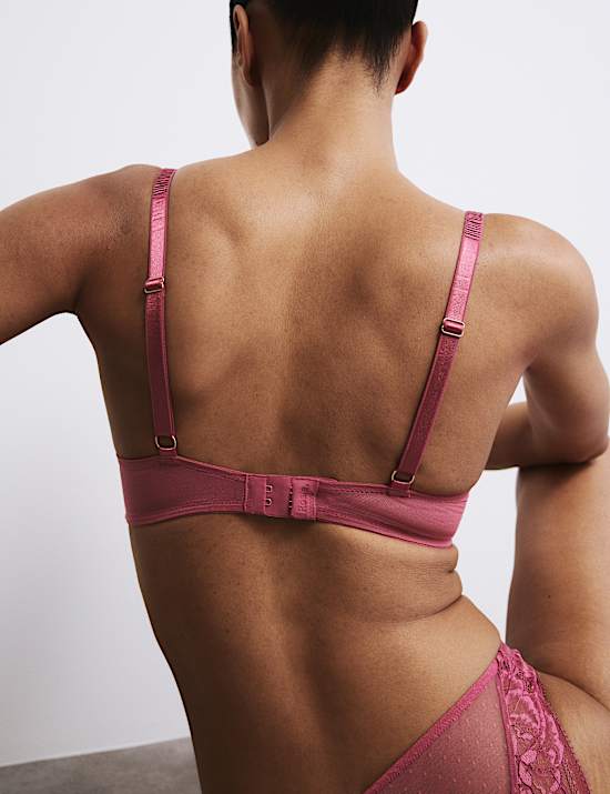 Silk & Lace Wired Full Cup Bra Set A-E