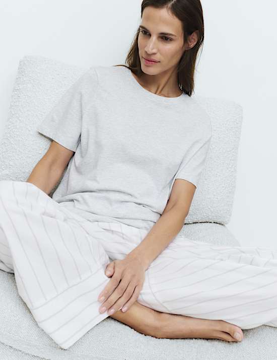 Cotton Modal Pyjama Top & Bottom Set