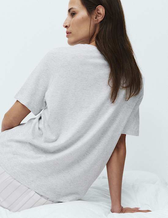 Cotton Modal Pyjama Top & Bottom Set