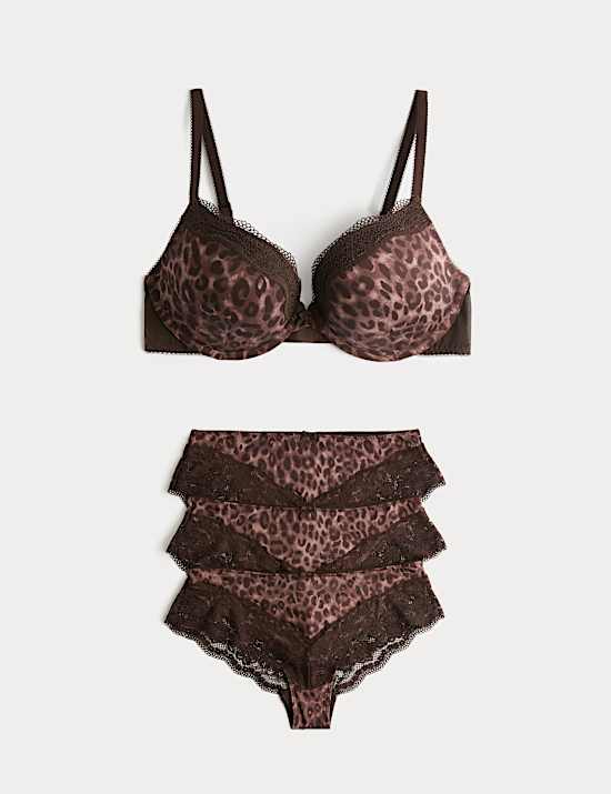 Jasmine Push-up-Plunge-BH mit Bügeln und Spitze im Set (A–E)